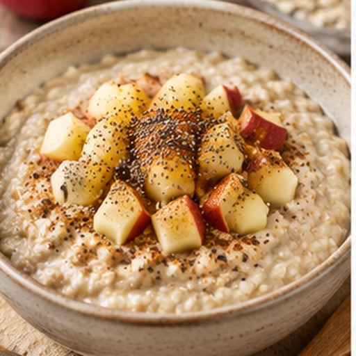 Porridge d’avoine, pomme et noix